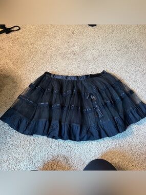 Y2K vintage hot topic tulle goth mini skirt